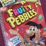Notebook Flintstones Fruity Pebbles Cereal..