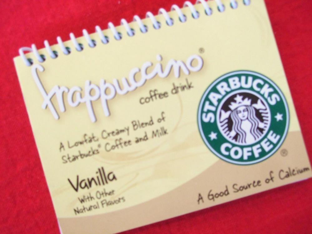 Starbucks Frappuccino Drink Notebook Journal Book Upcyclyed Recycled Spiral Bound