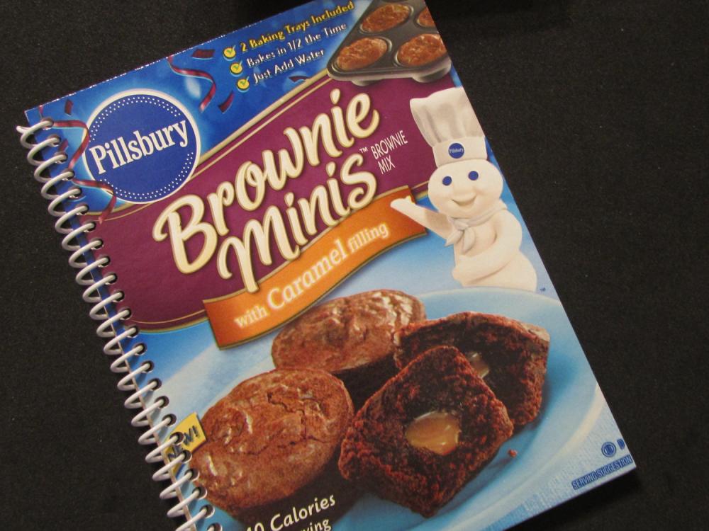 Chocolate Mini Brownies Pillsbury Notebook Journal Spiral Bound - Blue Brown White