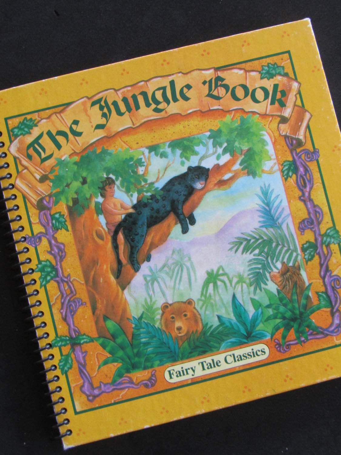 JUNGLE BOOK Journal Notebook Recycled Upcycled Spiral Bound Rudyard ...